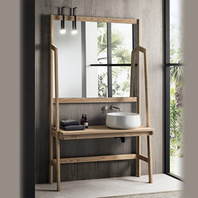 Mueble de lavabo de pie - LAVANDE - BLEU PROVENCE - de madera / clásico /  sin puerta